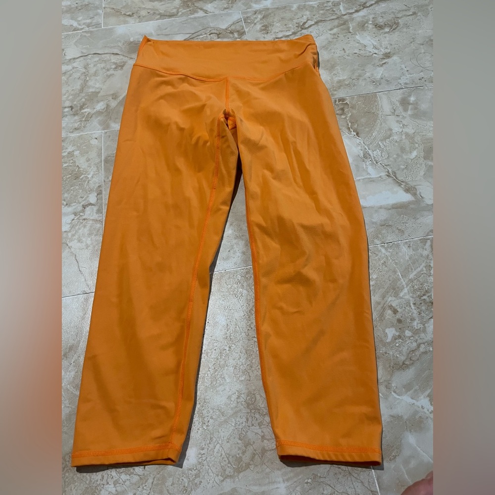 Zyia active orange crop leggings
